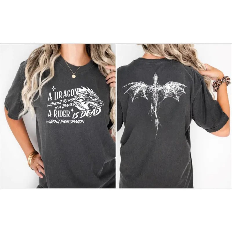 Dragon Without 'S Rider Is Tragedy Dead WıThout Their - Adult & Kids T-Shirts, Sweatshirts & Hoodies apparel design preview 1