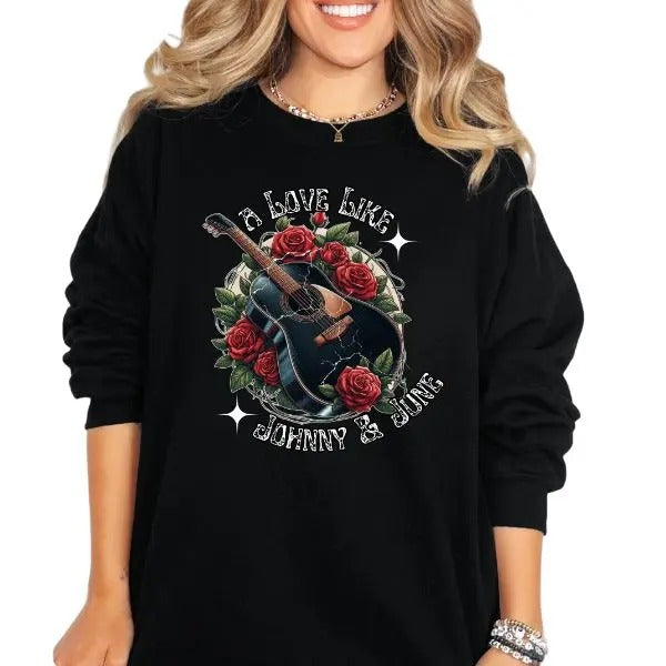 Love Like Johnny June' Casual Music Statement - Adult & Kids T-Shirts, Sweatshirts & Hoodies apparel design preview 1