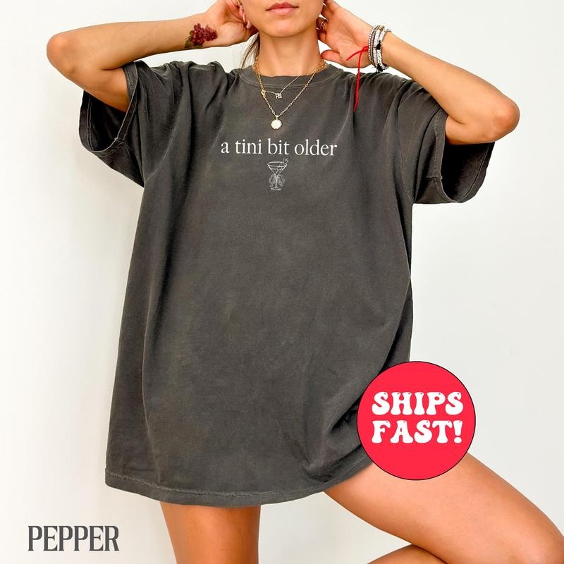 Tini Bit Older Martini Themed Party Mom Comfort - Adult & Kids T-Shirts, Sweatshirts & Hoodies apparel design preview 1