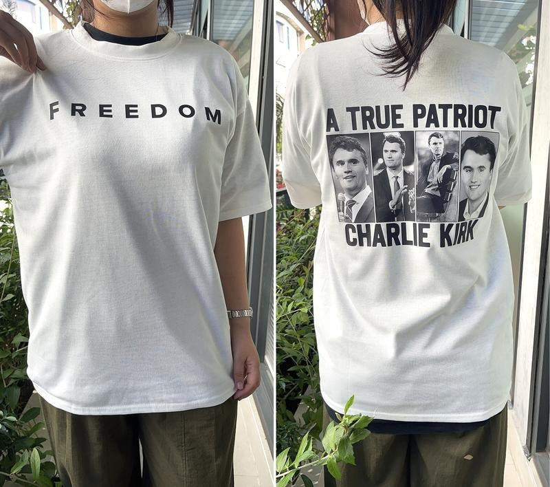 True Patriot Charlie Kirk Justice Prayers Up Human - Adult & Kids T-Shirts, Sweatshirts & Hoodies apparel design preview 1