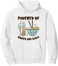 Authentic Powered Ramen And Boba Tea Hoodie - Unique Graphic for Adults - T-Shirt, Sweatshirt, Hoodie