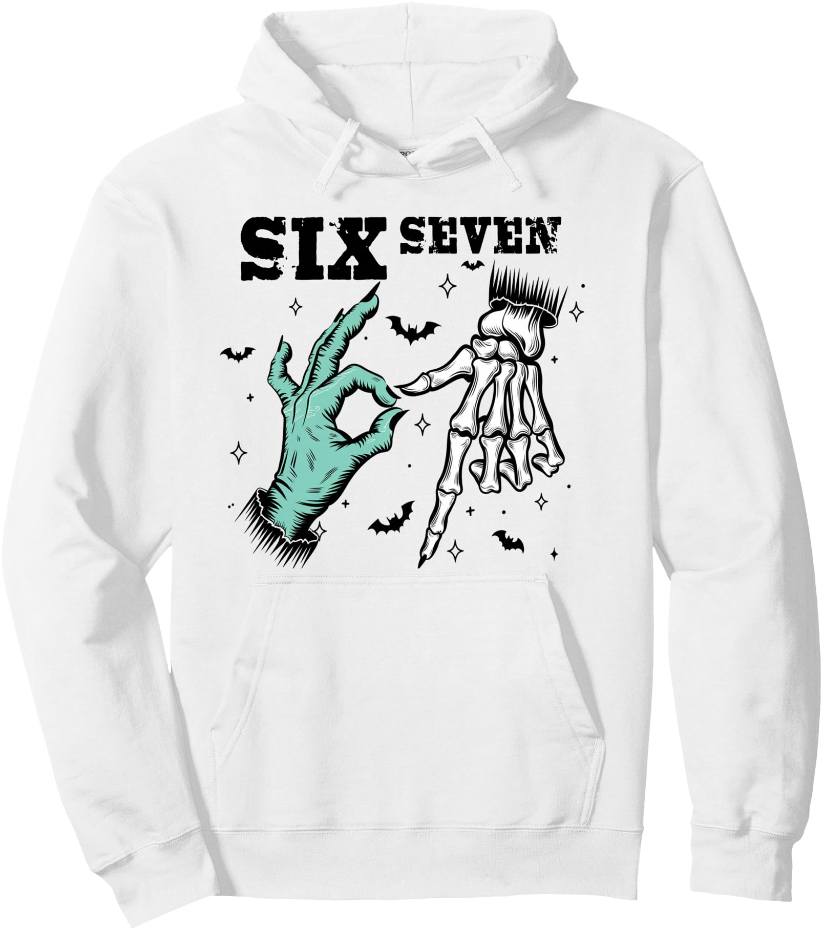 Handcrafted 6 7 Meme Skeleton Six Sweatshirt - Aesthetic Graphic Men Women - T-Shirt, Sweatshirt, Hoodie