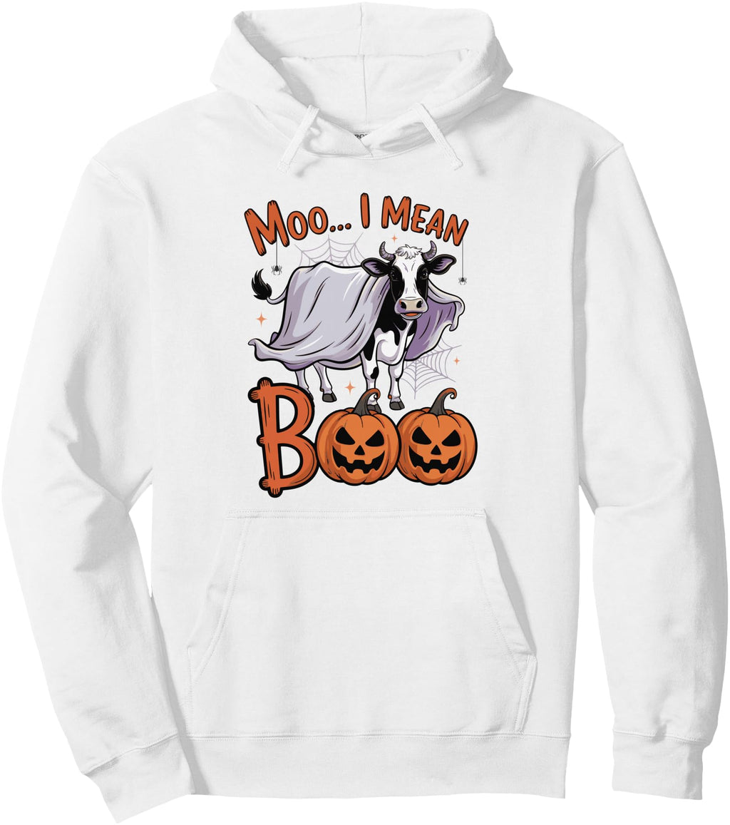 Original Spooky Cow Halloween Sweatshirt - Aesthetic Graphic for Adults - T-Shirt, Sweatshirt, Hoodie