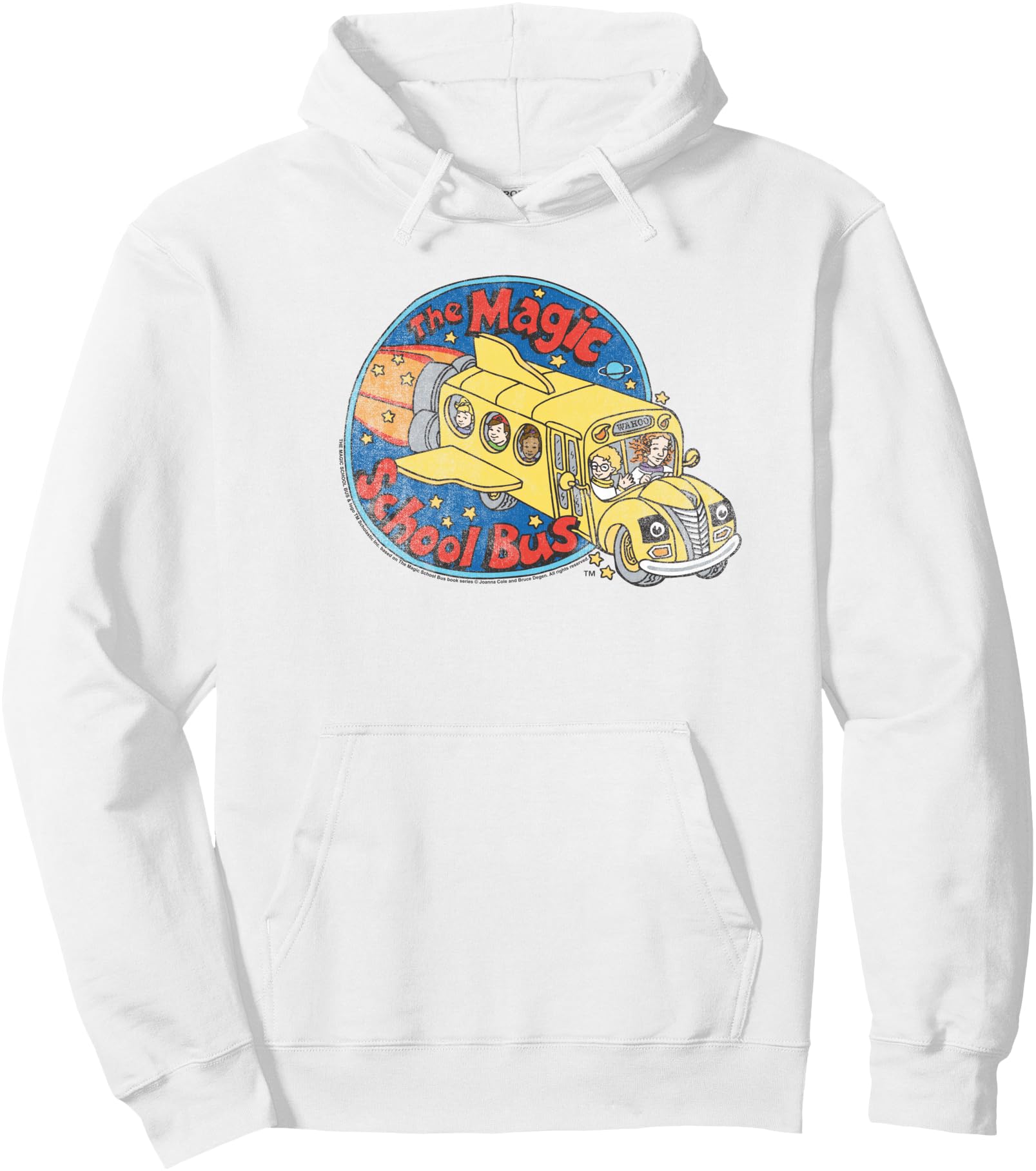 Exclusive Magic School Bus Distressed Hoodie - Streetwear Style for Adults - T-Shirt, Sweatshirt, Hoodie