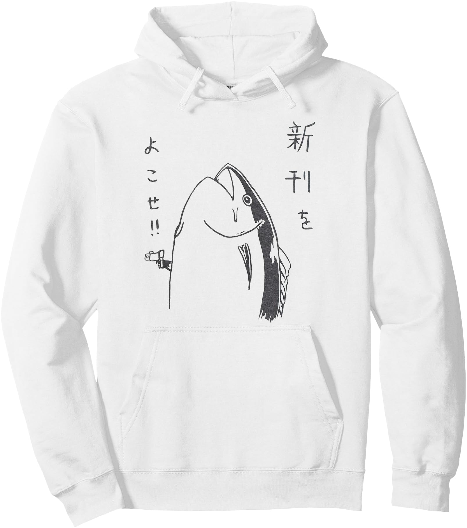 Handcrafted Harajuku Fish Japanese Anime Hoodie - Minimalist Print Unisex - T-Shirt, Sweatshirt, Hoodie