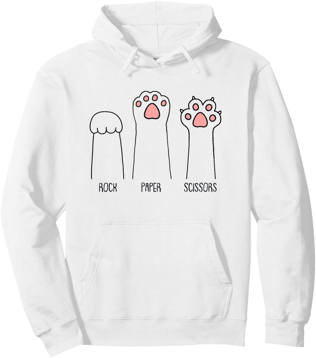 Rock Paper Scissors Cat Paws Hand Sweatshirt - Minimalist Print for Adults - T-Shirt, Sweatshirt, Hoodie