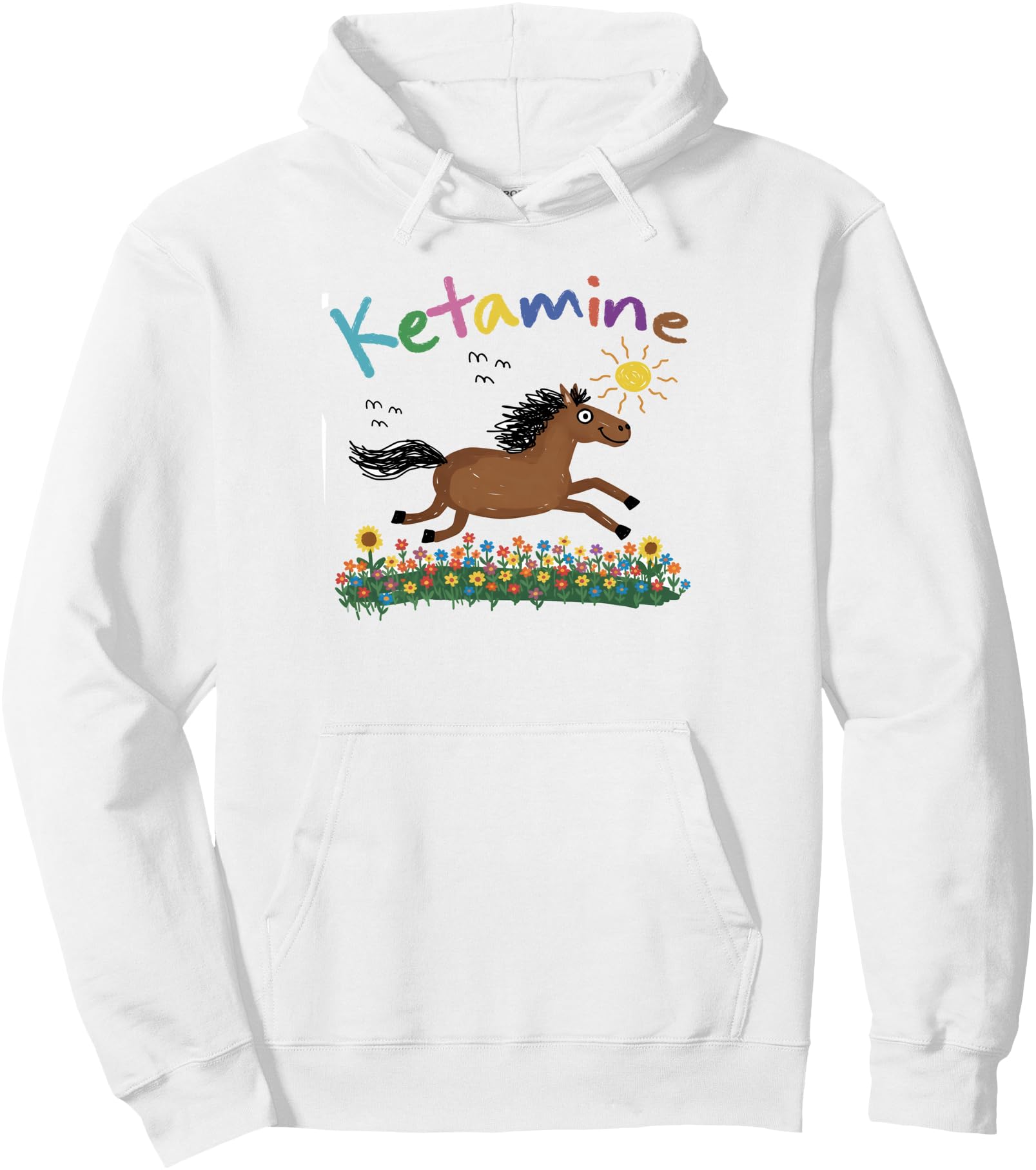 Exclusive Horse Hand Drawing Meme Sweatshirt - Minimalist Print for Adults - T-Shirt, Sweatshirt, Hoodie
