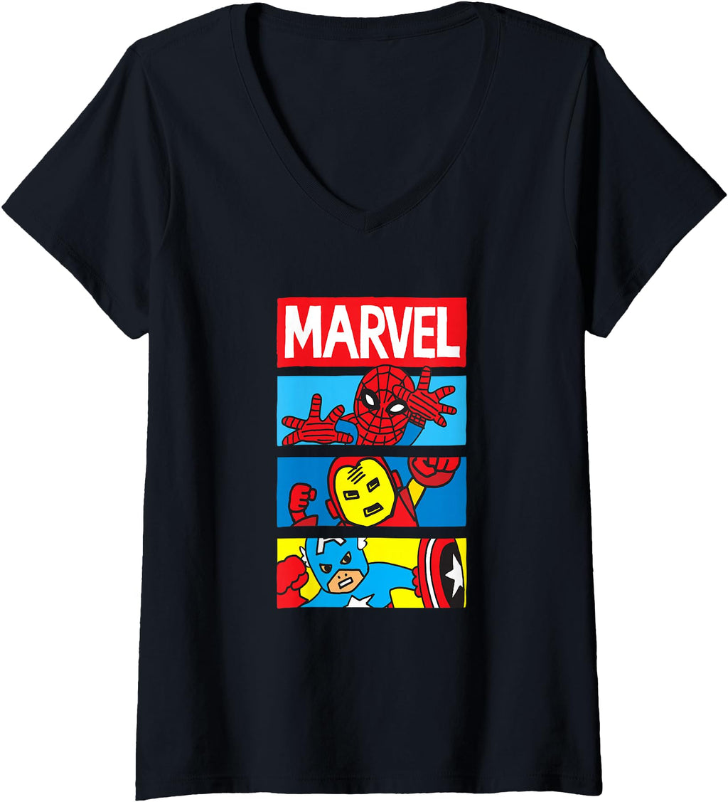 Womens Marvel Comics Avengers Chibi Team Up Hoodie - Trendy Graphic Unisex - T-Shirt, Sweatshirt, Hoodie