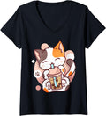 Authentic Womens Cat Boba Tea Bubble T-Shirt - Trendy Graphic Men Women - T-Shirt, Sweatshirt, Hoodie