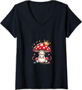 Original Womens Kawaii Mushroom Cartoon Sweatshirt - Unique Graphic Unisex - T-Shirt, Sweatshirt, Hoodie