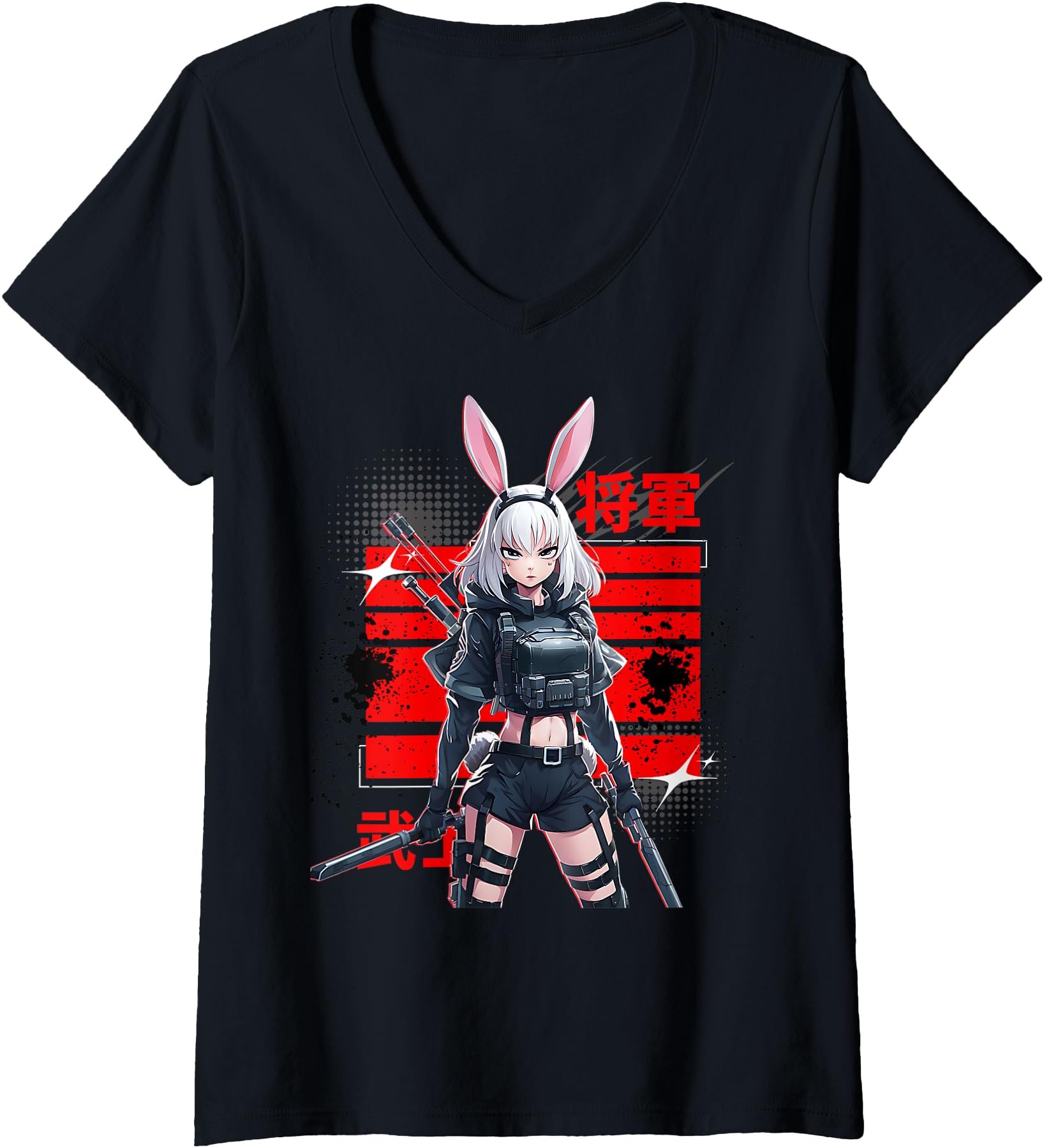 Womens Harajuku Anime Cyberpunk Bunny T-Shirt - Streetwear Style Men Women - T-Shirt, Sweatshirt, Hoodie