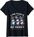 Womens Be Merry Snowman Line Dance Sweatshirt - Unique Graphic Men Women - T-Shirt, Sweatshirt, Hoodie