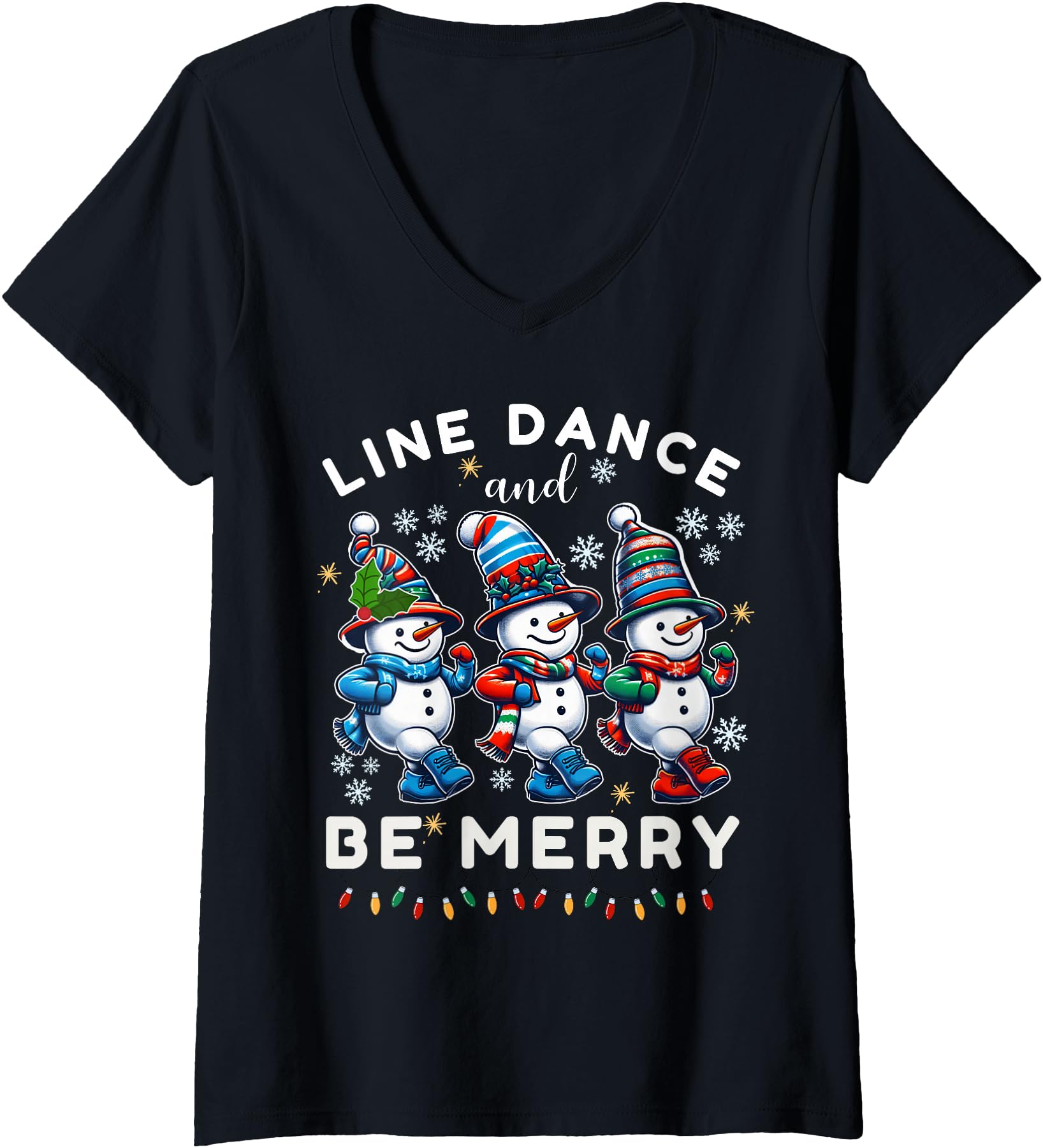 Womens Be Merry Snowman Line Dance Sweatshirt - Unique Graphic Men Women - T-Shirt, Sweatshirt, Hoodie