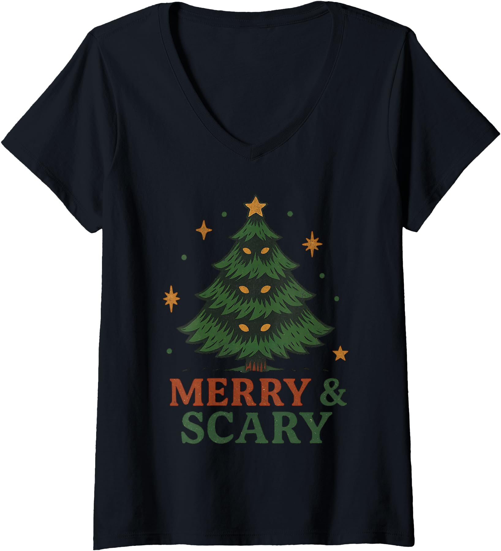 Handcrafted Womens Merry And Scary T-Shirt - Custom Art Print Unisex - T-Shirt, Sweatshirt, Hoodie