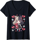 Womens Goth Emo Teddybear Gothic Chibi Hoodie - Unique Graphic for Adults - T-Shirt, Sweatshirt, Hoodie
