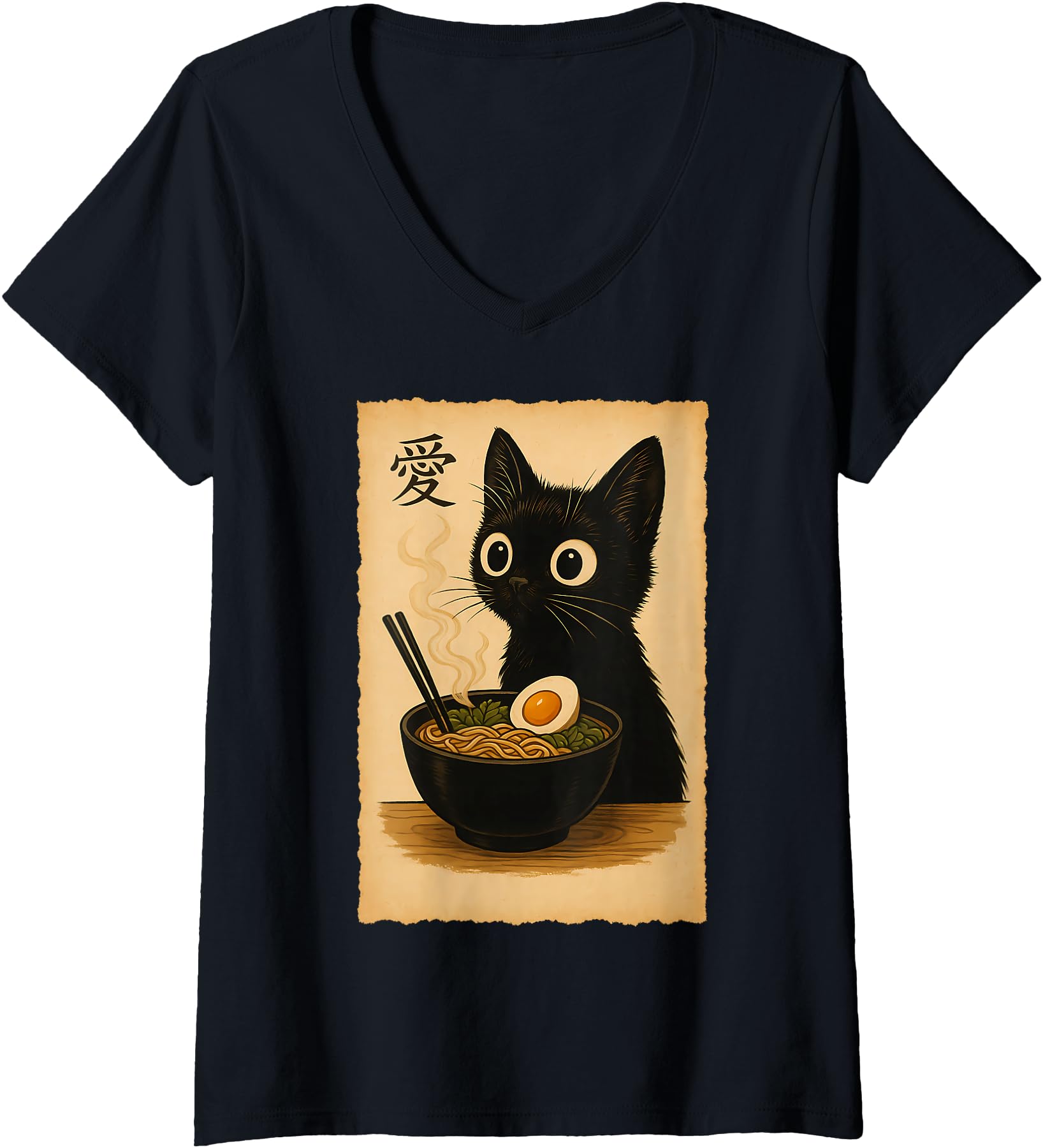 Exclusive Womens Cat Ramen T Sweatshirt - Casual Everyday Wear Men Women - T-Shirt, Sweatshirt, Hoodie