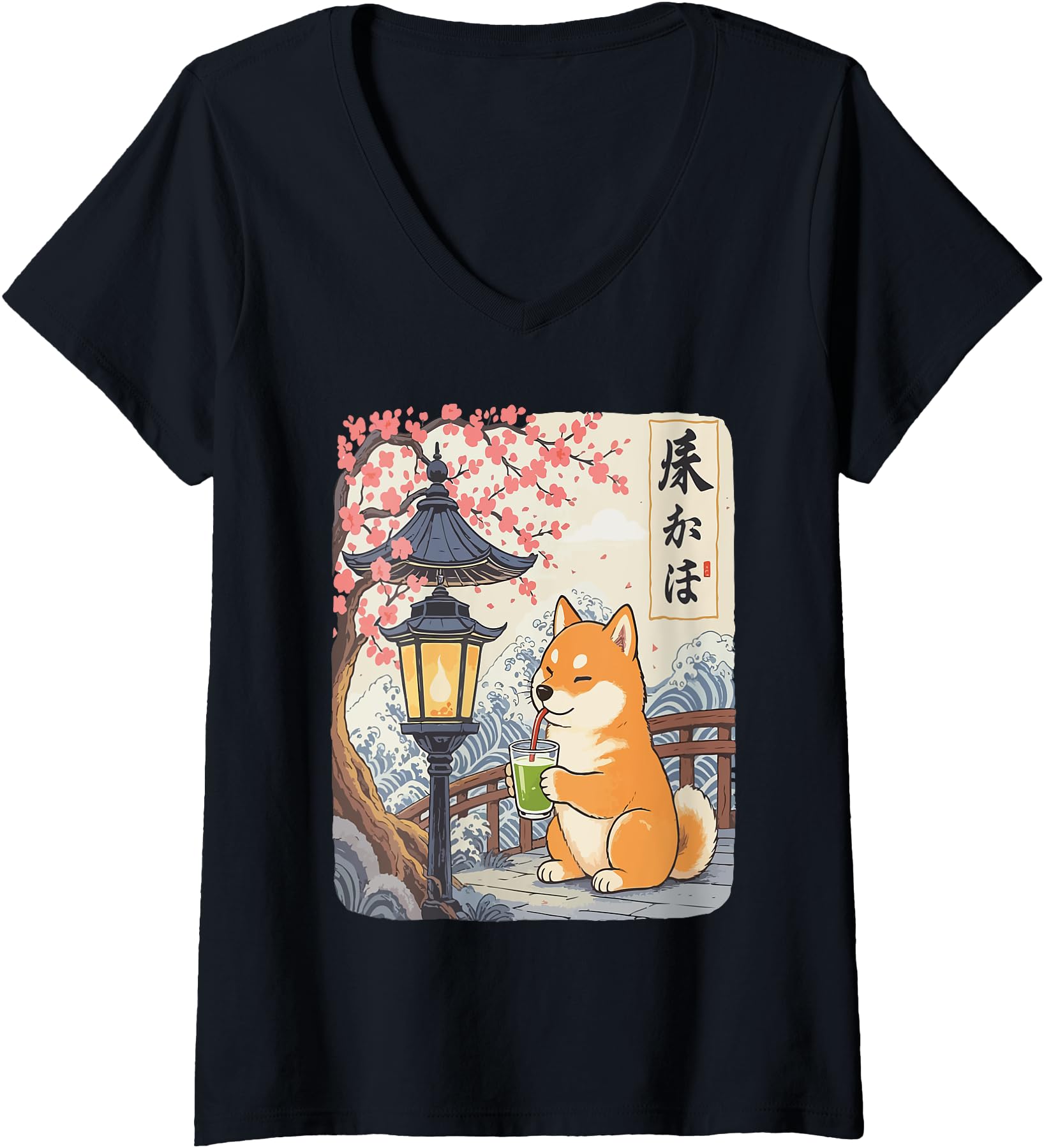 Authentic Womens Kawaii Shiba Inu Hoodie - Custom Art Print Men Women - T-Shirt, Sweatshirt, Hoodie