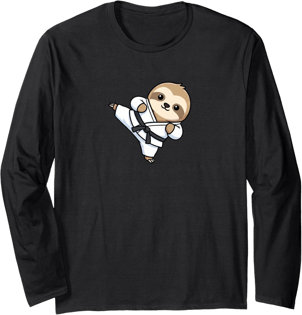 Exclusive Sloth Karate Kick Sweatshirt - Minimalist Print Men Women - T-Shirt, Sweatshirt, Hoodie