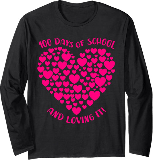 100Th Day School Teacher Heart Valentine Day Tee Perfect Gift for