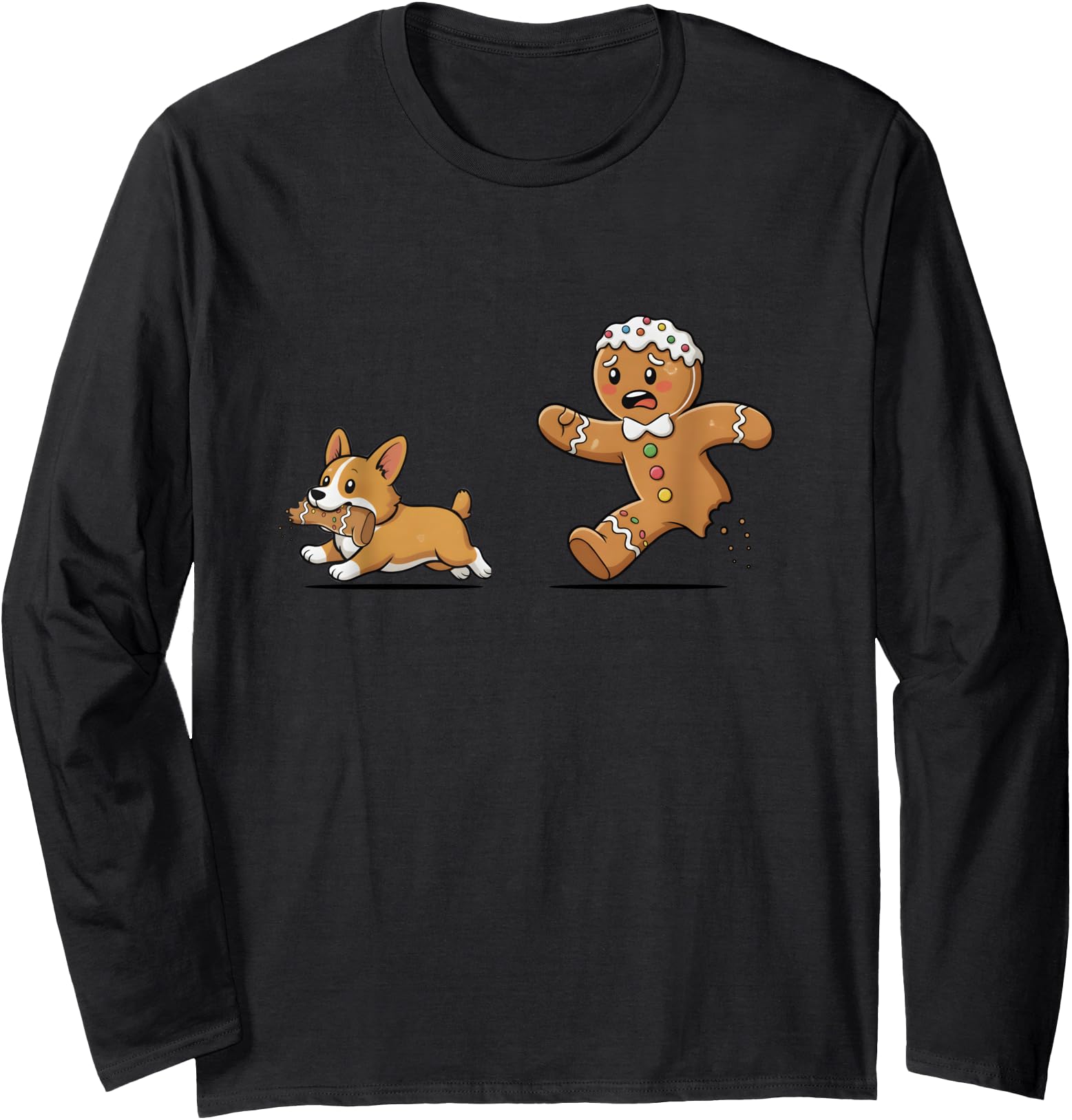 Original Gingerbread Cookie Chasing Sweatshirt - Custom Art Print Unisex - T-Shirt, Sweatshirt, Hoodie