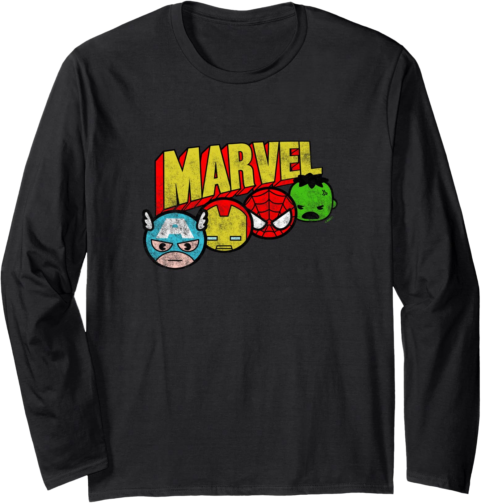 Authentic Marvel Kawaii Chibi Sweatshirt - Graphic Print for Adults - T-Shirt, Sweatshirt, Hoodie