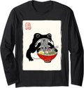 Grumpy Frog Ramen Sumi E Kawaii Ink Hoodie - Fun Novelty Design Unisex - T-Shirt, Sweatshirt, Hoodie