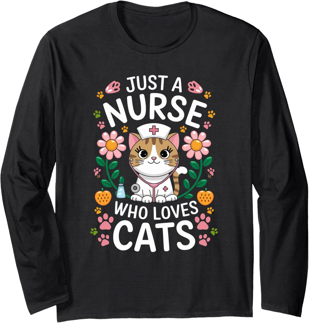Handcrafted Just Nurse Who Loves Cats T-Shirt - Streetwear Style Men Women - T-Shirt, Sweatshirt, Hoodie