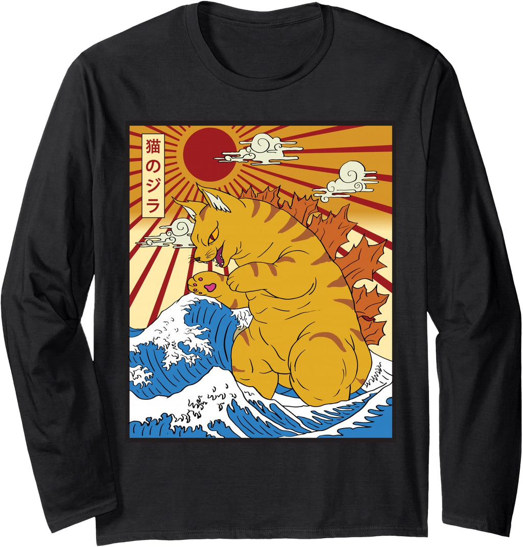 Exclusive Catzilla Cat Japanese Anime T-Shirt - Trendy Graphic Unisex - T-Shirt, Sweatshirt, Hoodie