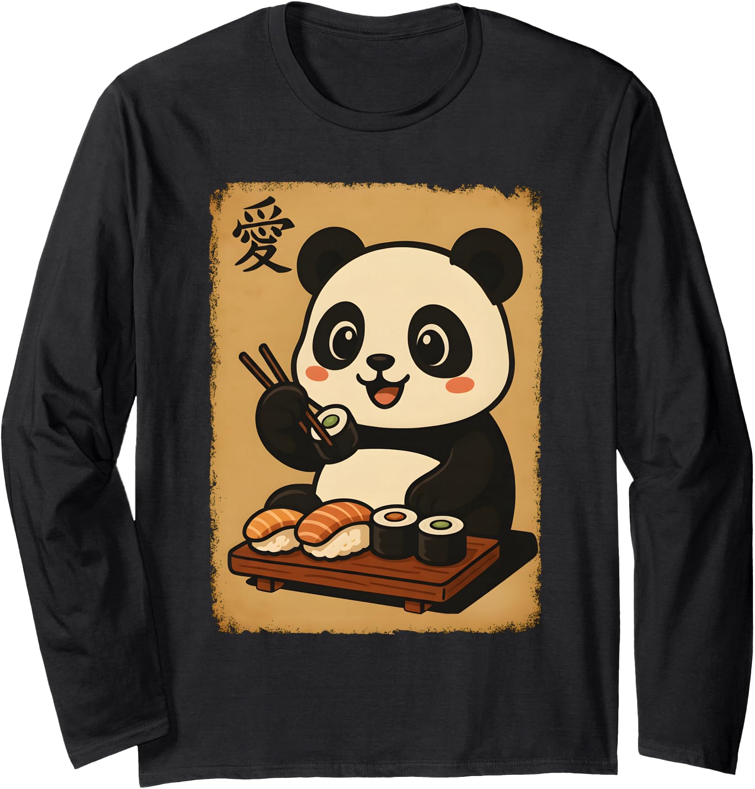 Exclusive Kawaii Panda Eating Sushi Hoodie - Fun Novelty Design Men Women - T-Shirt, Sweatshirt, Hoodie