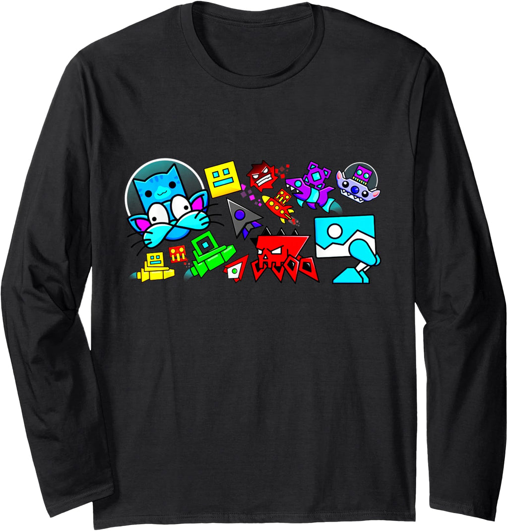 Original Video Game Geometry Video T-Shirt - Novelty Apparel Men Women - T-Shirt, Sweatshirt, Hoodie