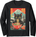 Cat Ramen Anime Cat Japanese Hoodie - Casual Everyday Wear for Adults - T-Shirt, Sweatshirt, Hoodie