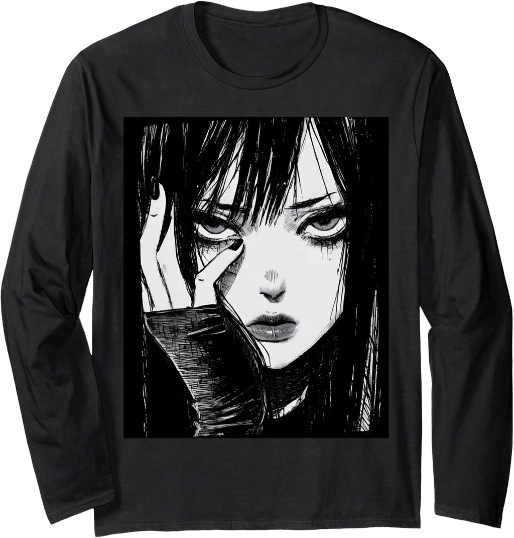 Gothic Anime Manga Japan Kawaii Goth Sweatshirt - Minimalist Print Unisex - T-Shirt, Sweatshirt, Hoodie