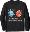 Authentic Happy Chrismukkah Hanukkah Hoodie - Aesthetic Graphic Unisex - T-Shirt, Sweatshirt, Hoodie