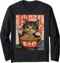 Original Cat Ramen Noodle Japanese Sweatshirt - Fun Novelty Design Unisex - T-Shirt, Sweatshirt, Hoodie