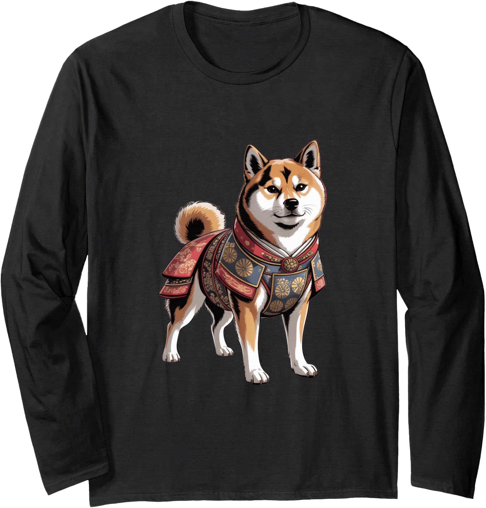 Original Shiba Inu Samurai Armor Hoodie - Casual Everyday Wear Unisex - T-Shirt, Sweatshirt, Hoodie