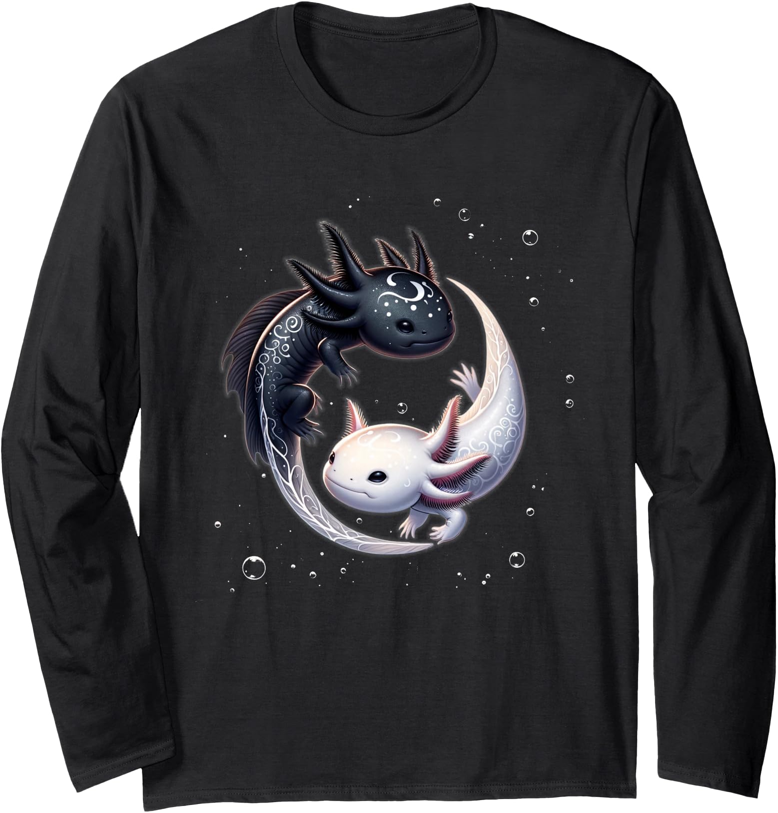 Authentic Yin Yang Axolotls Hoodie - Casual Everyday Wear for Adults - T-Shirt, Sweatshirt, Hoodie
