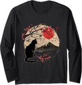 Original Black Cat Japan Art Sweatshirt - Casual Everyday Wear Unisex - T-Shirt, Sweatshirt, Hoodie