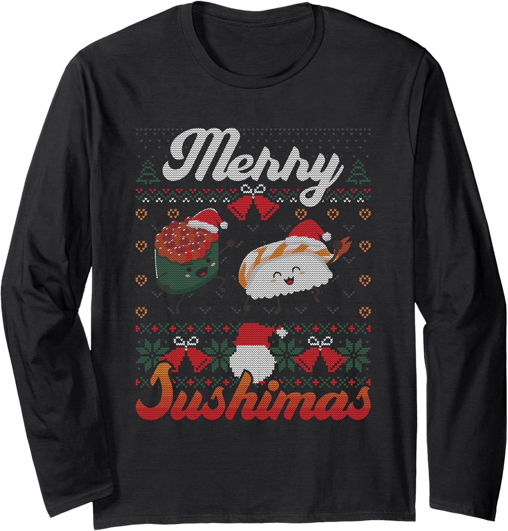Merry Sushimas Japanese Food Sushi Ugly Sweatshirt - Unique Graphic Unisex - T-Shirt, Sweatshirt, Hoodie