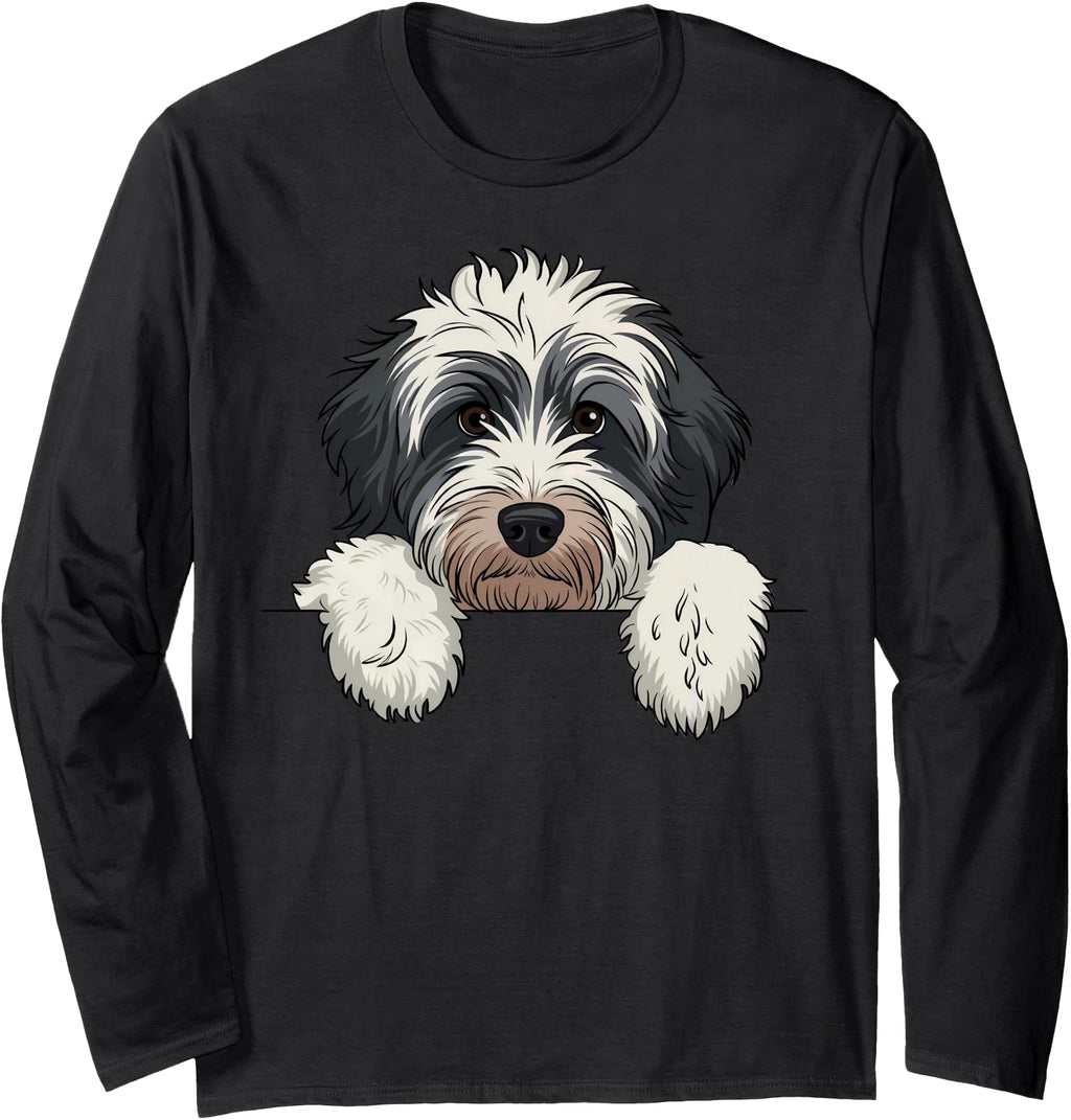 Bernedoodle Peeking Doodle Puppy Dog Hoodie - Streetwear Style Men Women - T-Shirt, Sweatshirt, Hoodie