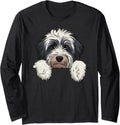 Bernedoodle Peeking Doodle Puppy Dog Hoodie - Streetwear Style Men Women - T-Shirt, Sweatshirt, Hoodie