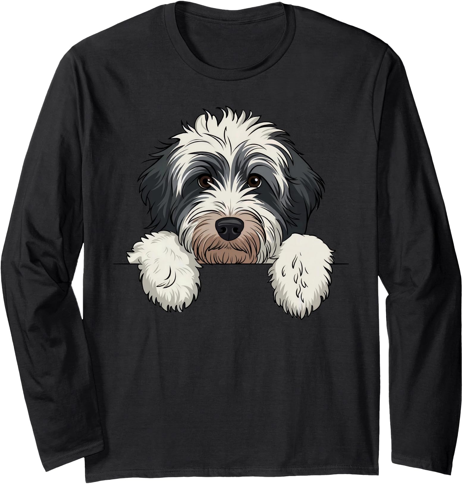 Bernedoodle Peeking Doodle Puppy Dog Hoodie - Streetwear Style Men Women - T-Shirt, Sweatshirt, Hoodie