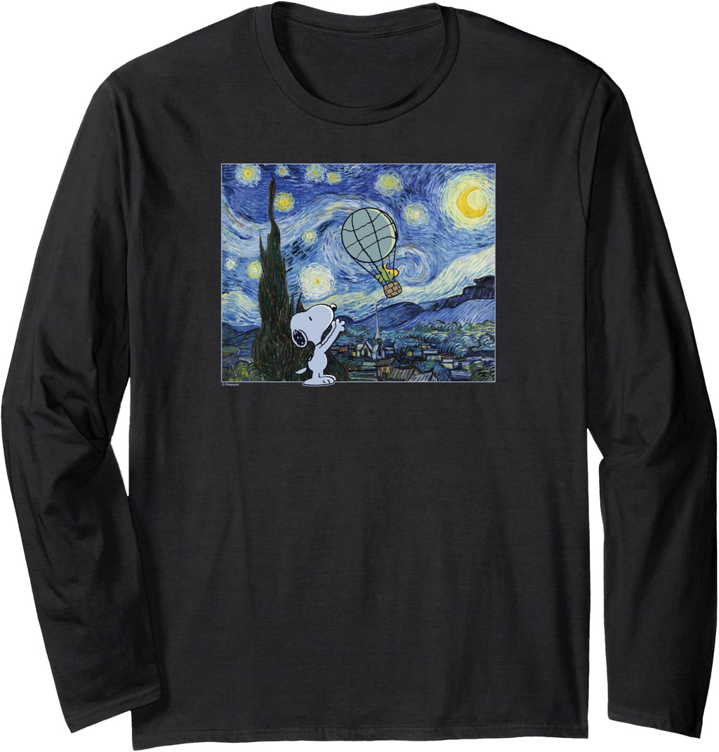 Starry Night Snoopy Woodstock Hoodie - Casual Everyday Wear for Adults - T-Shirt, Sweatshirt, Hoodie