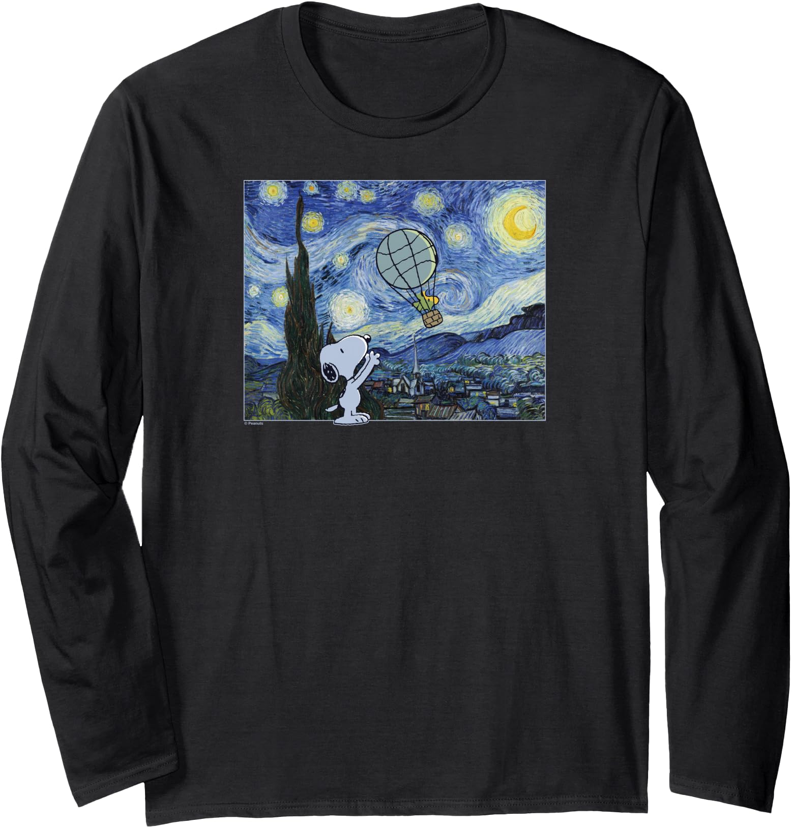 Starry Night Snoopy Woodstock Hoodie - Casual Everyday Wear for Adults - T-Shirt, Sweatshirt, Hoodie