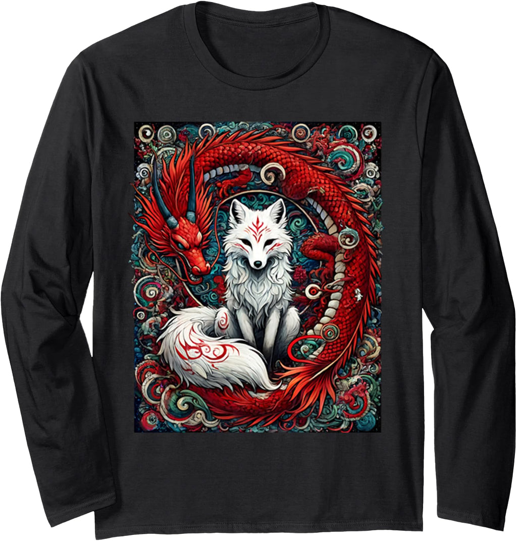Handcrafted Japanese Mystical Nine Hoodie - Fun Novelty Design Men Women - T-Shirt, Sweatshirt, Hoodie