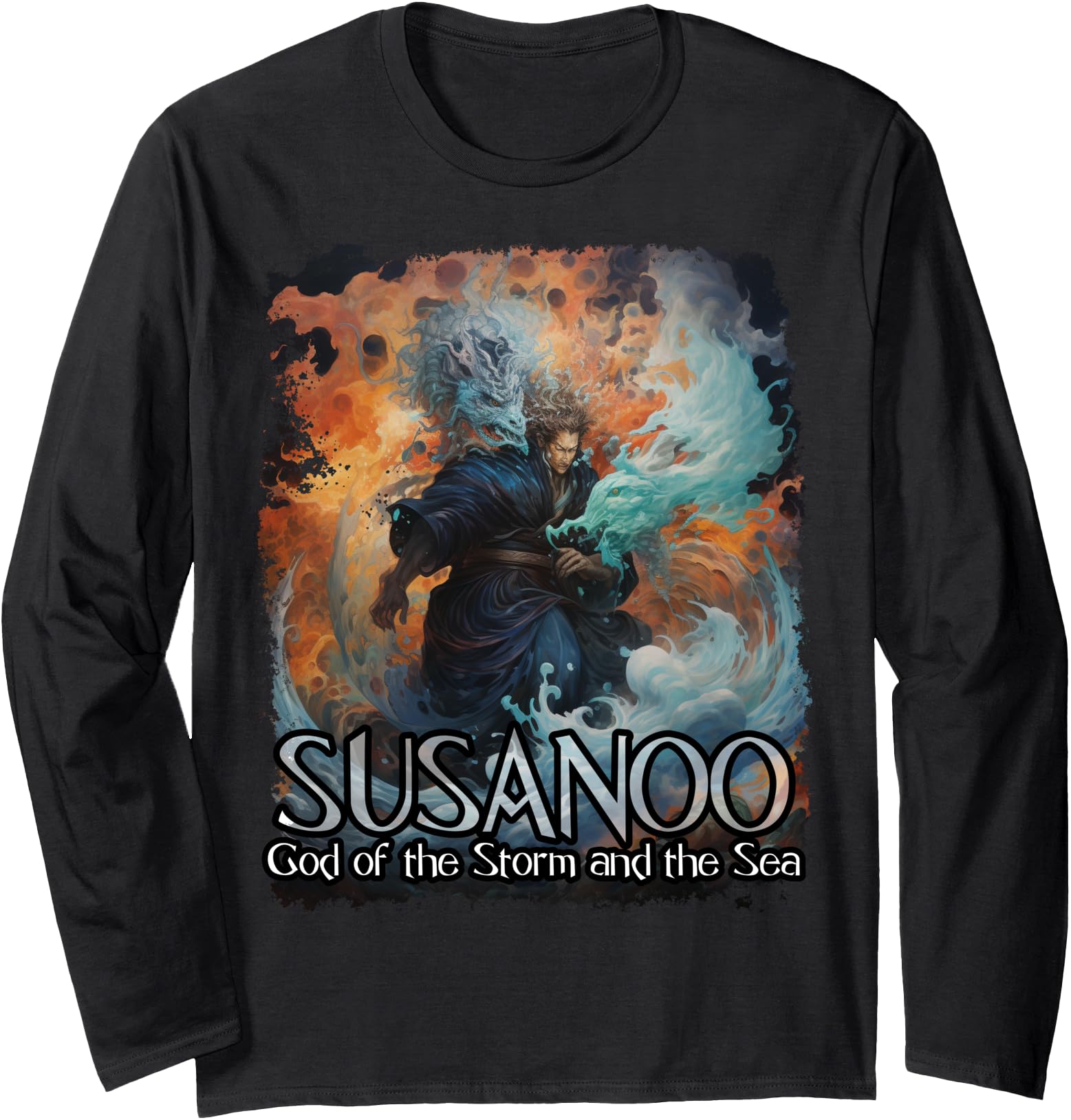 Authentic Japanese Mythology Susanoo T-Shirt - Casual Everyday Wear Unisex - T-Shirt, Sweatshirt, Hoodie
