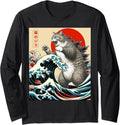 Original Catzilla Cat Japanese Sweatshirt - Aesthetic Graphic Men Women - T-Shirt, Sweatshirt, Hoodie