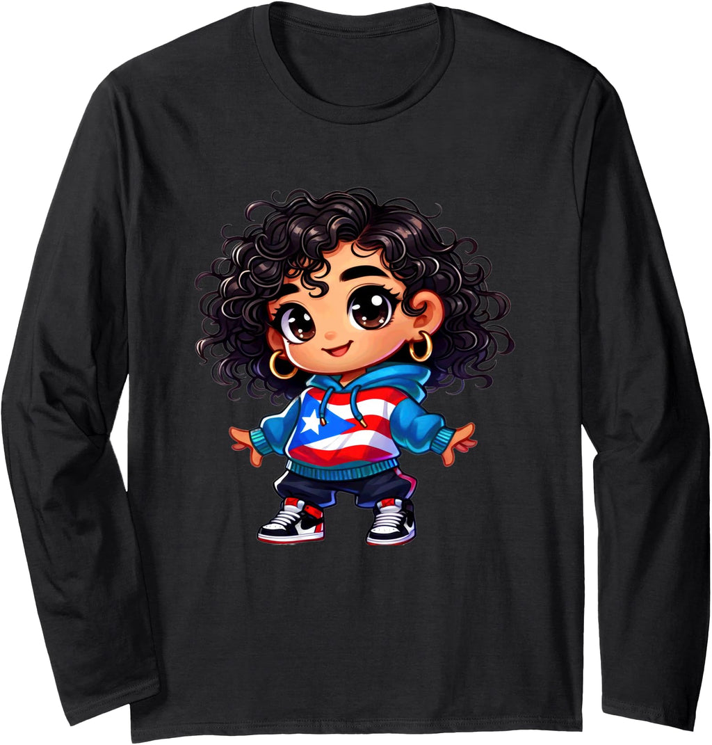 Authentic Curly Hair Puerto Rican Sweatshirt - Graphic Print Men Women - T-Shirt, Sweatshirt, Hoodie