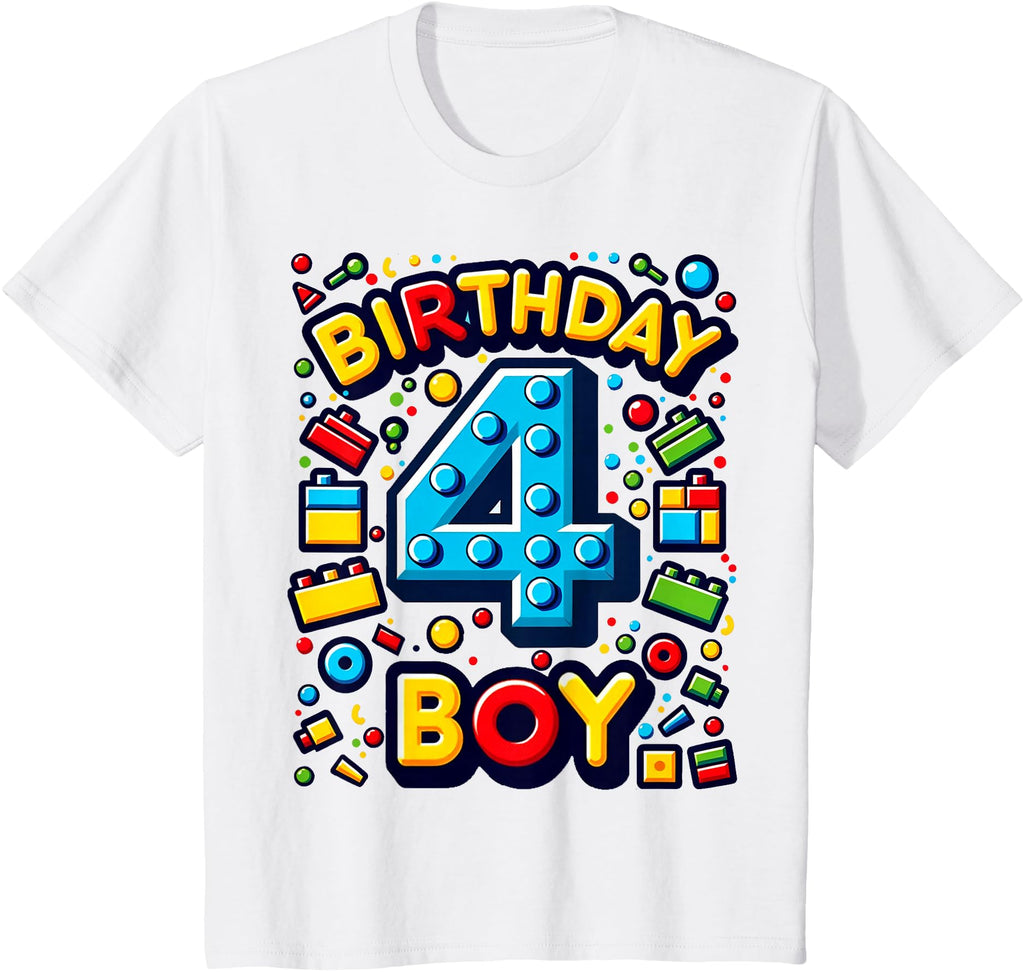Handcrafted 4Th Building Bricks Blocks T-Shirt - Graphic Print for Adults - T-Shirt, Sweatshirt, Hoodie