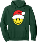 Yellow Smile Face Santa Hat Happy Sweatshirt - Fun Novelty Design Unisex - T-Shirt, Sweatshirt, Hoodie