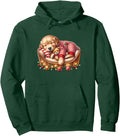 Golden Retriever Dog Mom Dad Green Hoodie - Trendy Graphic Unisex - T-Shirt, Sweatshirt, Hoodie